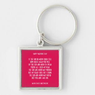 VALENTINE'S DAY POEM KEYCHAIN