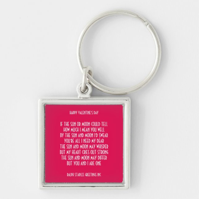 VALENTINE'S DAY POEM KEYCHAIN (Front)