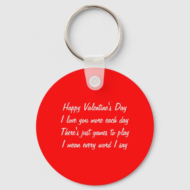 Valentine's day poem keychain (Front)