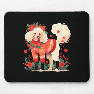 Valentine's Day Poodle Lover Shirt My Dog Is My Va Mouse Pad