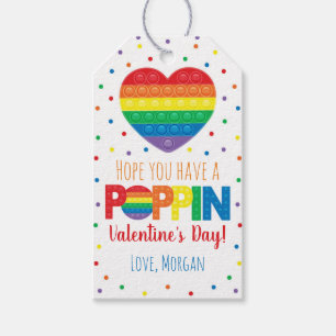 Valentine's Day Pop It Gift Tag, Poppin Valentine  Tags