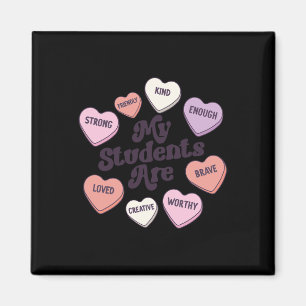 Valentines Day Positive Affirmations Candy Hearts  Magnet