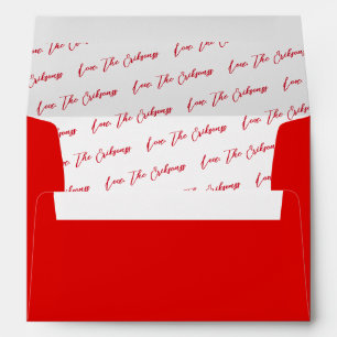 Valentine's Day Pre-Addressed With Custom Lining Envelope