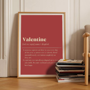 Valentines Day Printable Valentine Definition Roma Poster