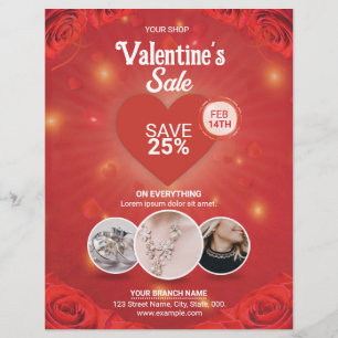Valentines Day Promotional Sale Flyer
