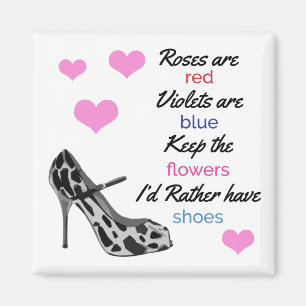 Valentine's Day Quote Magnet for the Shoe Lover