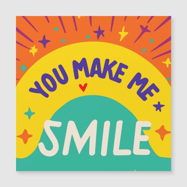 Valentine's Day quote "You make me smile" (Front)
