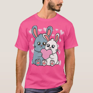 Valentines Day Rabbit Couple Bunnys  T-Shirt