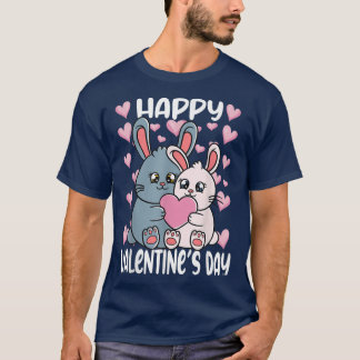 Valentines Day Rabbit Couple Bunnys T-Shirt