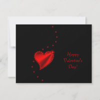 Valentine's Day -Rainbow Heart with Stars on black