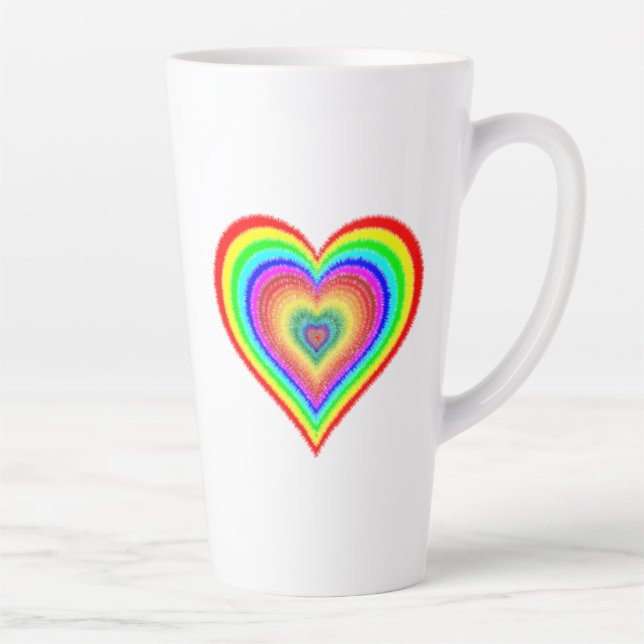 Valentine's Day Rainbow Love Symbol-25543 Latte Mug (Right)