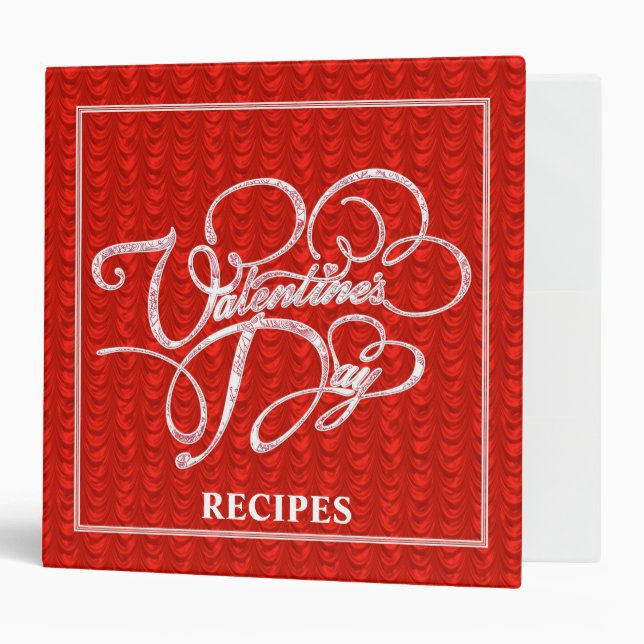 Valentines Day Recipes Binder (Front/Inside)