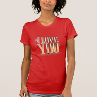Valentine's Day Red 3D I Love You T-Shirt