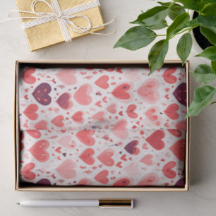 Valentine's Day Red and Pink Hearts Tissue Paper
