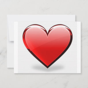 Valentine's Day Red Heart Holiday Card