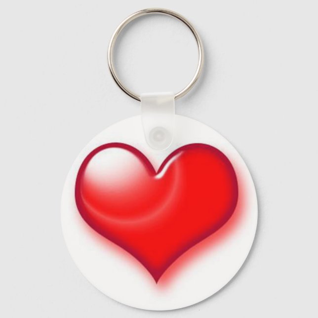 Valentine's Day Red Heart Keychain (Front)