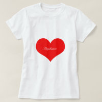 Valentine's Day Red Heart White Monogram Custom