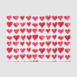 Valentine's Day Red Hearts Tissue Paper