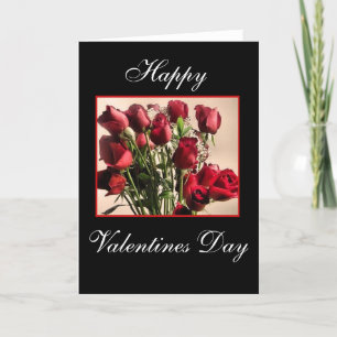 Valentines day red rose card