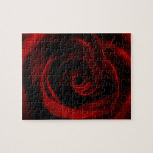 Valentines day red rose jigsaw puzzle
