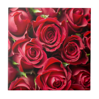 Valentine's Day Red Roses Tile