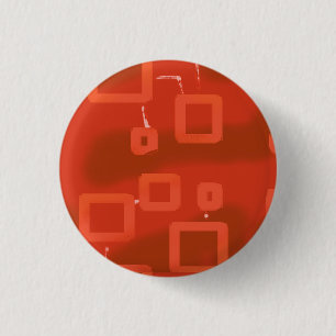 Valentine's Day Red Whimsical Geometric Abstract 1 Inch Round Button