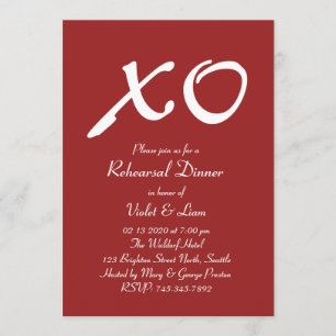 Valentine's Day Rehearsal Dinner Invitation