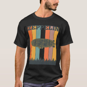 Valentine's Day Retro Zeppelin Vintage Airship 70s T-Shirt