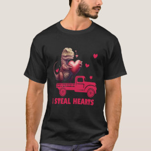 Valentine's Day Rex Dino I Steal Hearts Men Women T-Shirt