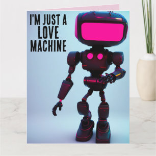 VALENTINE'S DAY ROBOT LOVE MACHINE BIG CARD