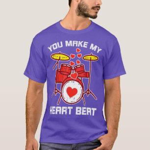 Valentines Day Rocker Drums Rock Punk Drummer Men T-Shirt