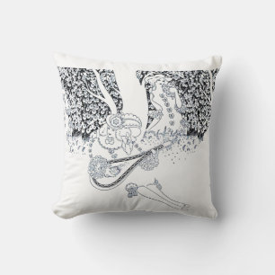 VALENTINE'S DAY ROMANCE,ROMANTIC LOVERS IN NATURE THROW PILLOW