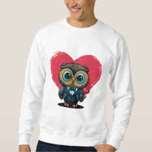 Valentine's Day Romance with Adorable Owl Groom Sweatshirt