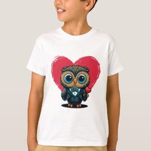 Valentine's Day Romance with Adorable Owl Groom T-Shirt