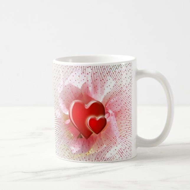 Valentines' Day Romantic Hearts Personalize Coffee Mug (Right)
