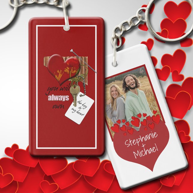 Valentine's Day Romantic Key to my Heart Keychain (Give your Valentine the key to your heart...)