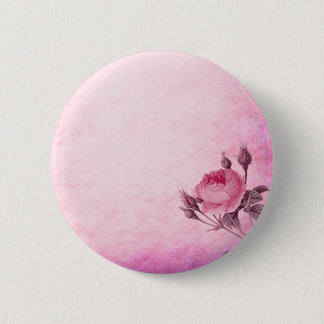 Valentine's day Rose      2 Inch Round Button (Front)