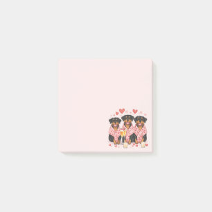 Valentines Day Rottweiler Dogs Post-it Notes