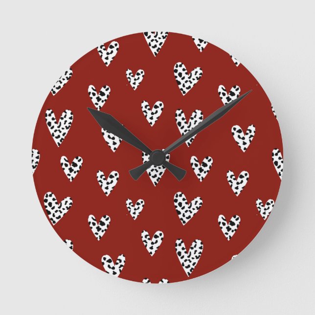 Valentines Day Round Clock (Front)