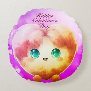 Valentine's Day Round Pillow