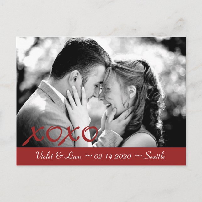 Valentine's Day Save the Date Announcement Postcard (Front)
