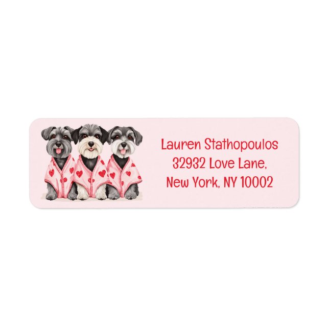 Valentines Day Schnauzer Dogs (Front)