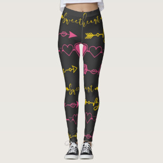 Valentine's Day Seamless Pattern Leggings