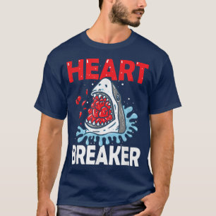 Valentines Day Shark Heart Breaker Funny Boys Kids T-Shirt