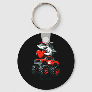 Valentine's Day Sharks 67 Meme Artwork Keychain