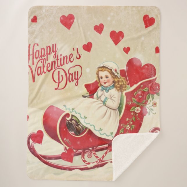 Valentine's day  sherpa blanket (Front)