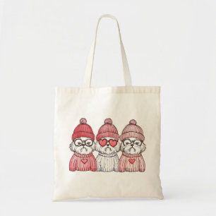Valentines Day Shih Tzu Dogs Tote Bag