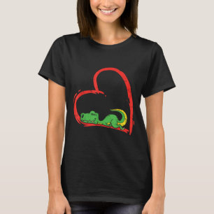 Valentines Day Shirt Funny Heart Trex Sleeng Dinos