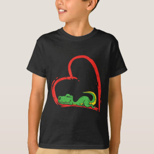Valentines Day Shirt Funny Heart Trex Sleeng Dinos