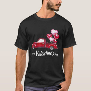 Valentines Day Shirts Women - Red Wagon Truck Gift